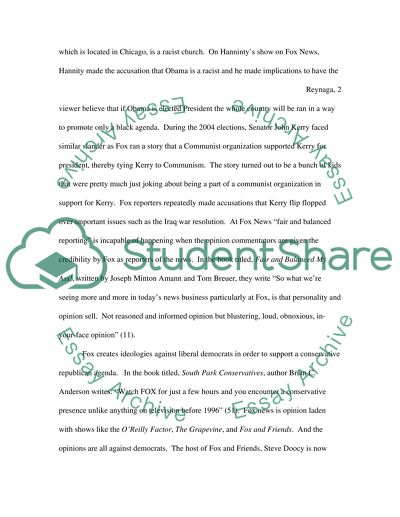 Analysis of Obamas Candidacy Coverage by Fox News