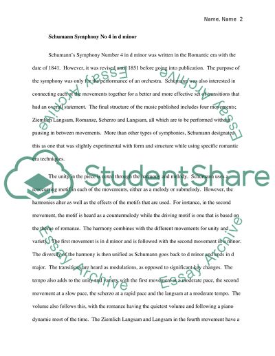 Music Appreciation: Piece Analysis