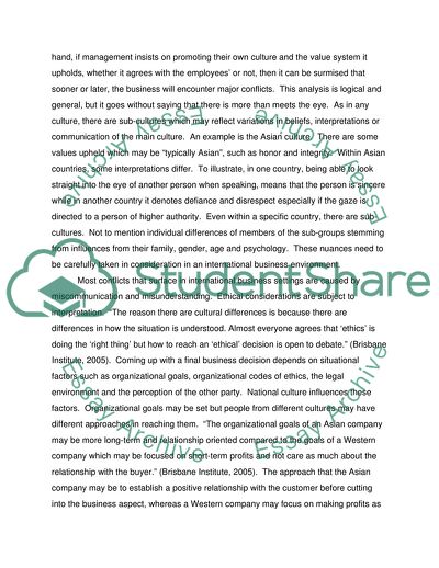 Discuss the importance of national culture in an international business and illustrate its impact on conflict in international business communication