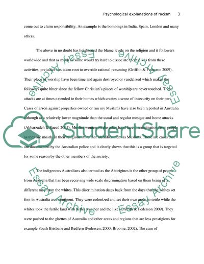 Psychological Explanations of Racism