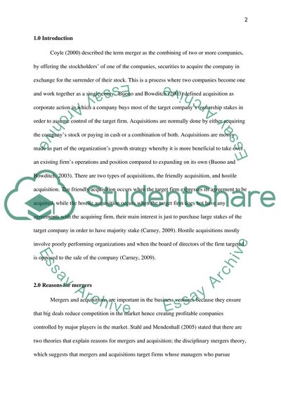 Mergers and Acquisitions: GlaxoSmithKline and Human Genome Sciences