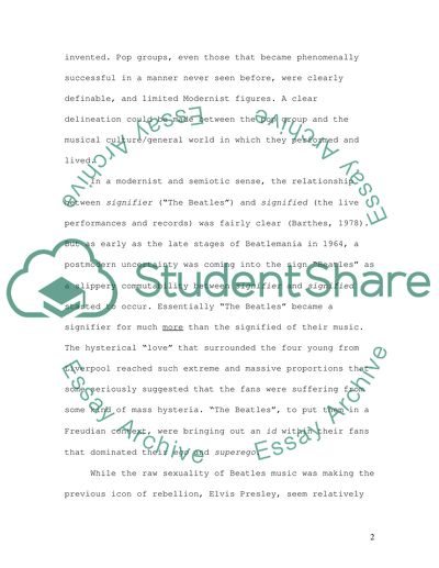 The Beatles: Modern or Postmodern