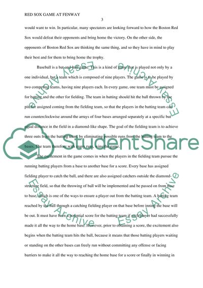 Red Sox Game at Fenway