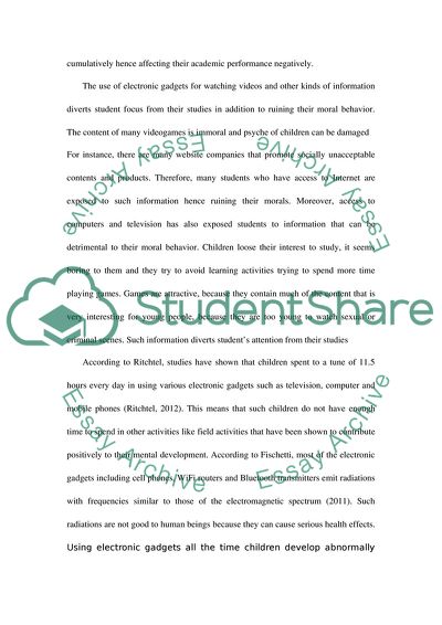 Whether Using Electronics like Cell Phones Affects Students Ability to Learn