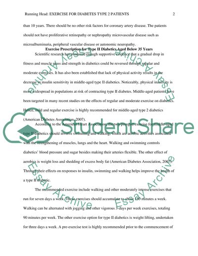 Exercise Prescription for Diseased Population