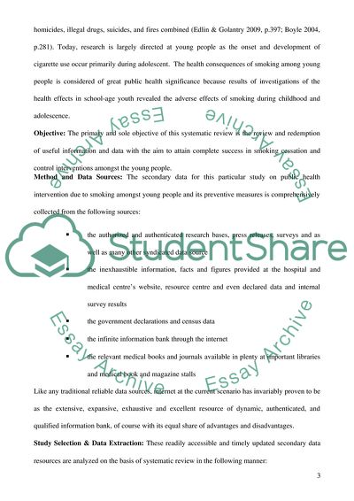 Tobacco Smoking in Young People