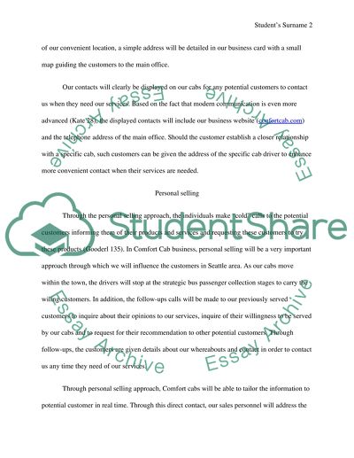 Marketing Strategy for Comfort Cabs Business