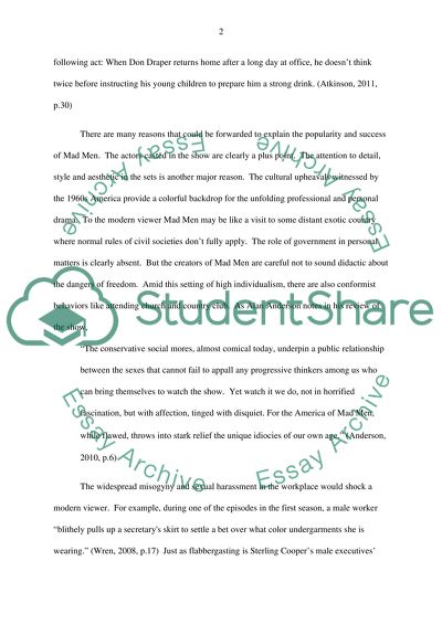 Television Show Analysis: Mad Men