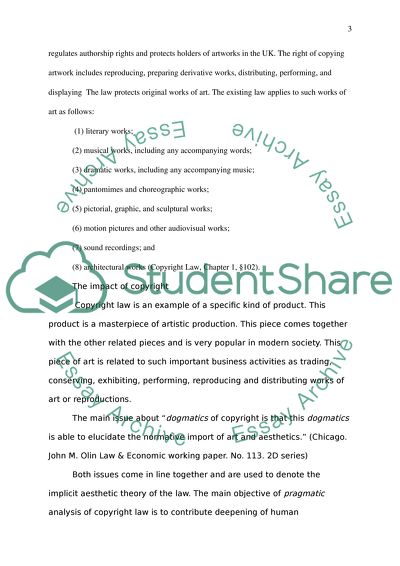 Copyright Law and Contemporary Works of Art