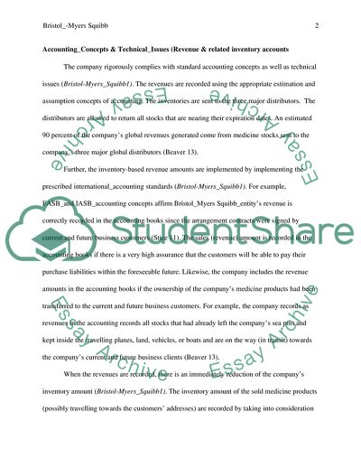 Financial Report for Bristol-Myers Squibb Pharmaceutical Company