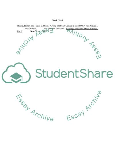 Death of Breast Cancer in the 1800s