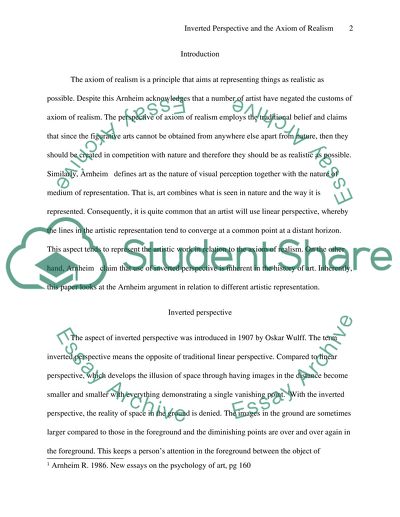 Inverted perspective and the axiom of realism