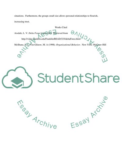 Delta Force- Organizational behavior