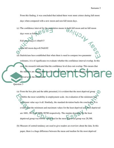 Statistics questions