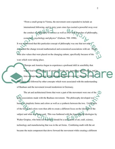 Bauhaus and Modernism