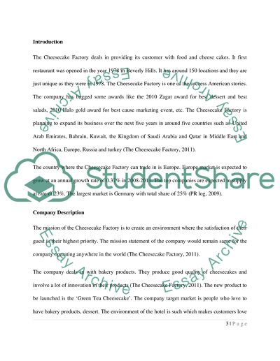 Cheesecake factory corporate image