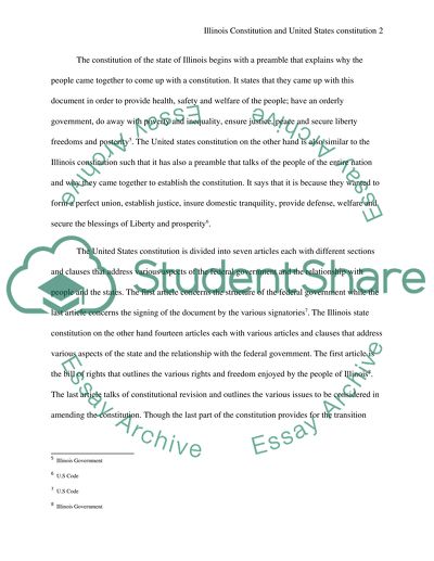 Illinois and United States constitution