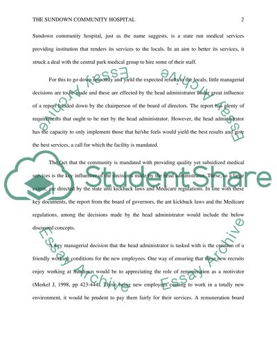 Sundown Community Hospital and Central Park Medical Group Deal