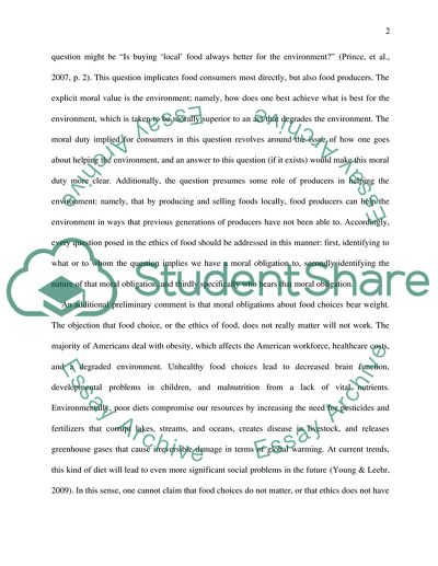 Essence Of Food Ethics To Human Life