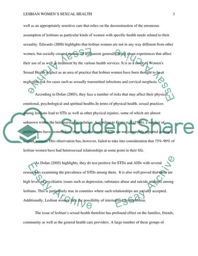 Lesbian Womens Sexual Health