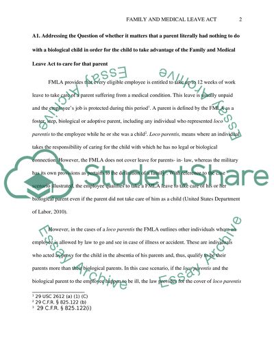 Family and Medical Leave Act