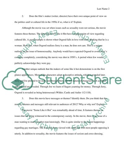 Film Analysis of Some Like it Hot