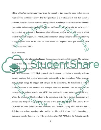 Information on Solar Changes
