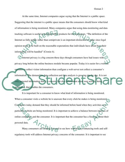 Why Internet Privacy Matters to Consumer