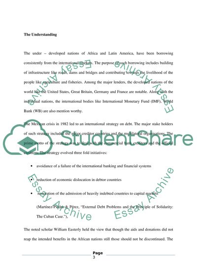 Should the Wealthy Industrialized Nations Forgive All the Foreign Debts