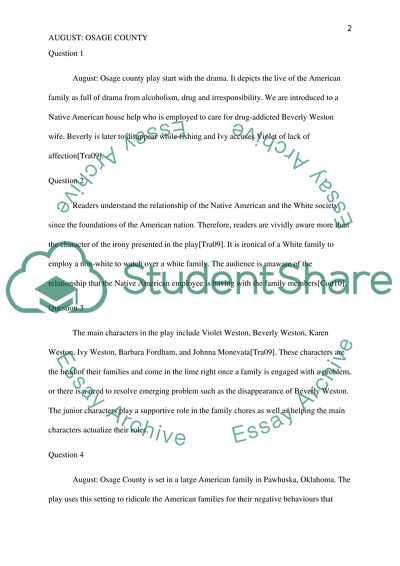 Questions August: Osage county