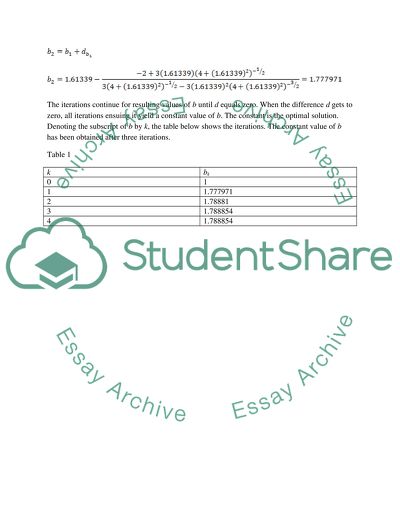 Using Newton Method of Optimization