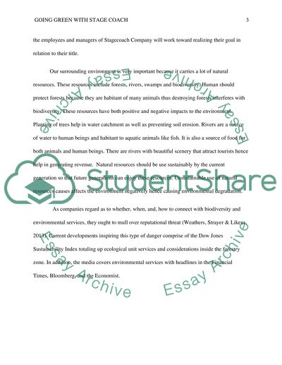 Going Green with Stagecoach