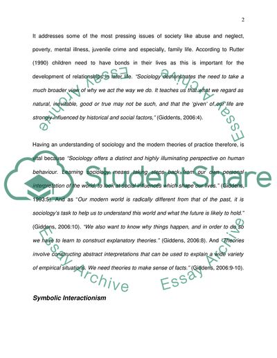 Is an Understanding of Sociology Important for the Practice of Social Work