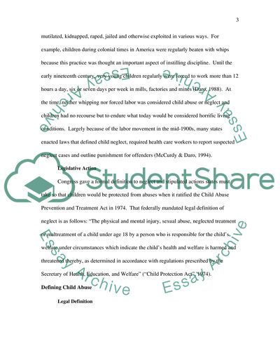 The Definition and Effects of the Child Neglect