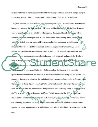 The Love Story of Tang Xuanzong and Yang Guifei