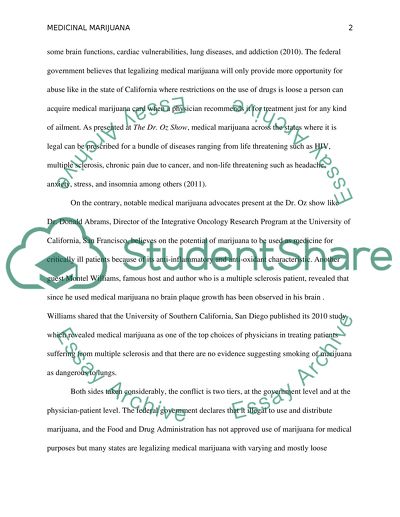 Medicinal Marijuana Issue