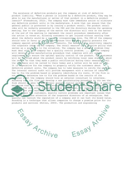 Defective Product Problem