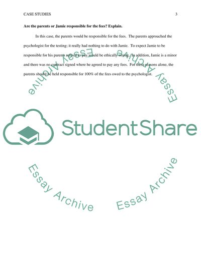 Case Studies in Ethics