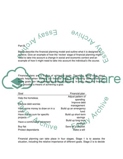 Financial Planning Model