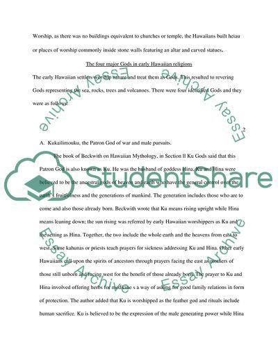 Early Hawaiian Religion