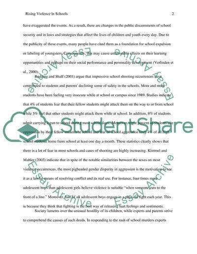 Rising Violence in Schools