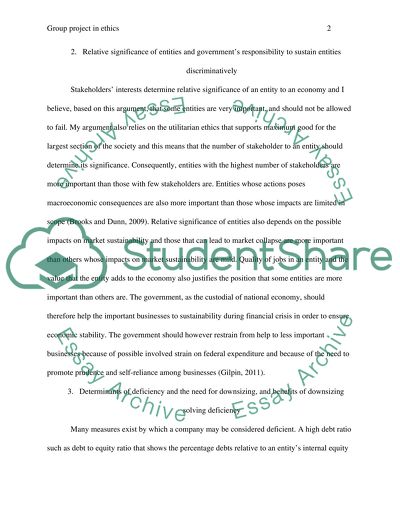 Group Project in Ethics