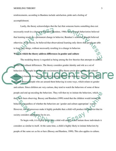 Albert Bandura: Modeling Theory