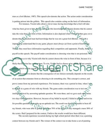 Principles of Game Theory