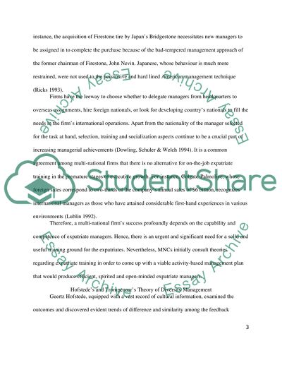 The Concept of Multinational Managers