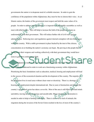 Methods of Engagement in Afghanistan