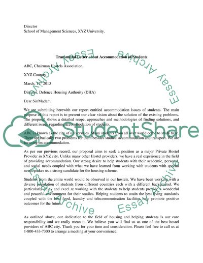 Letter of Transmittal