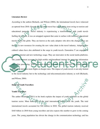 The Impact of Youth Travels on Travel Industry