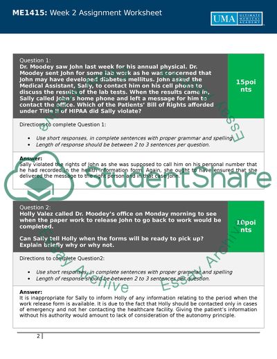 The Health Insurance Portability and Accountability Act