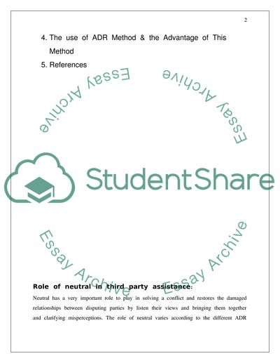 Role of Negotiation & Mediation